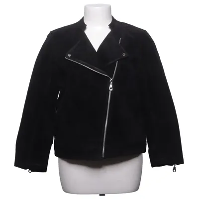 Biker jacket (Black) from Frk. Polyester, Suede