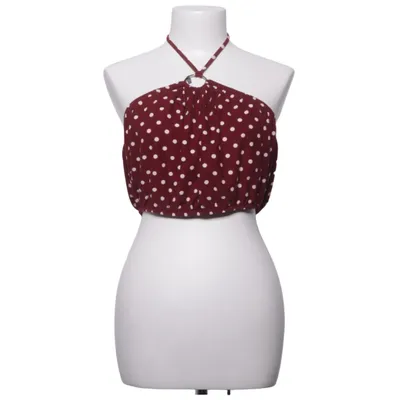 Halter neck top (Red, White)