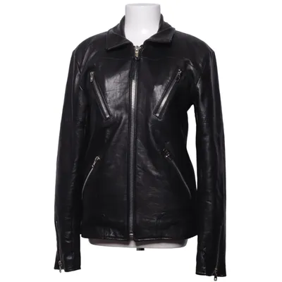 Leather jacket (Black) from Deadwood Polyester, Leather