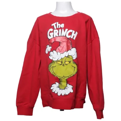 Collegetröja (Röd, Grön, Vit) från The Grinch Bomull, Polyester