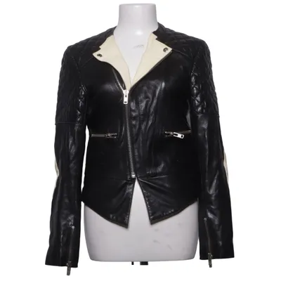 Veste de motard (Noir, Beige) de Rika Cuir, Polyamide
