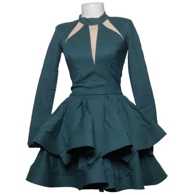 Cocktailjurk (Groen) van LOU Katoen, Elastaan, Polyamide
