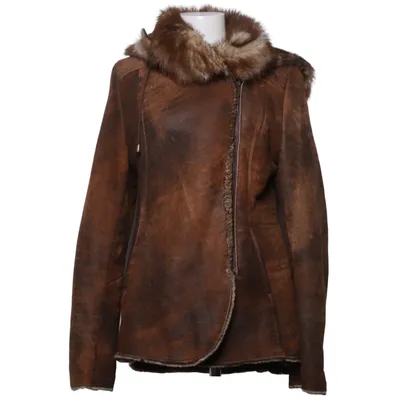 Shearling jas (Bruin) van PG Elfström Leer