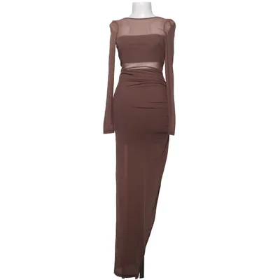 Maxi jurk (Bruin, Roze) van Lulus Elastaan, Polyamide, Polyester