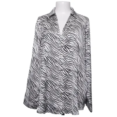Bluse (Schwarz, Weiß) von Zara Polyester