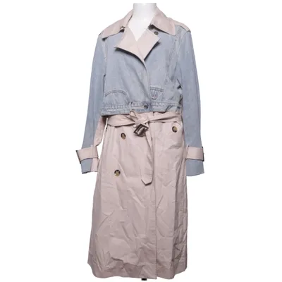 Trench coat (Blue, Beige) from Desigual Cotton, Lyocell, Polyester