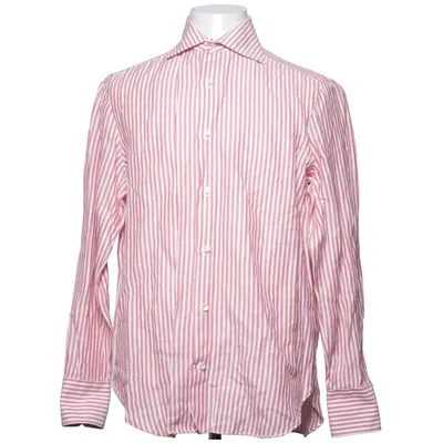 Chemise (Rouge, Blanc) de Barba Coton, Lin