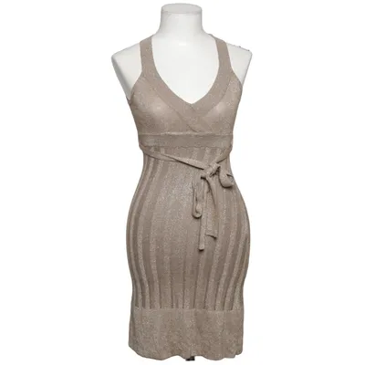 Wrap dress (Beige, Gold) from Mango Suit Metallic fiber, Polyester, Viscose