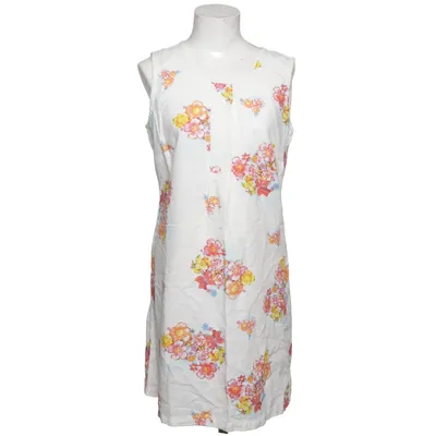 Dress (White, Multicolored) from Privacy Cotton, Linen