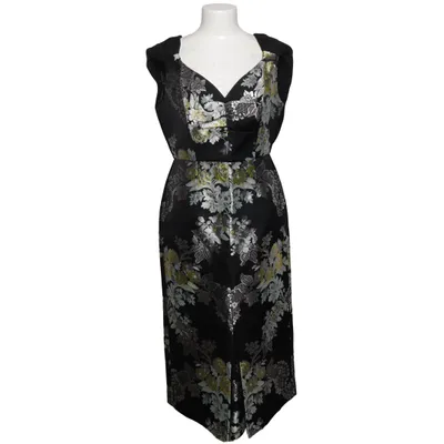 Robe (Noir, Multicolore) de Erdem Acétate, Coton, Polyester, Soie