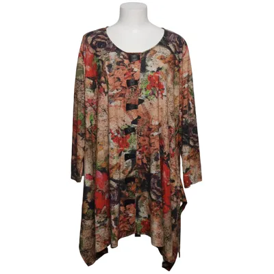 Long sleeve T-shirt (Multicolored, Brown, Orange) from Naveed Elastane, Viscose
