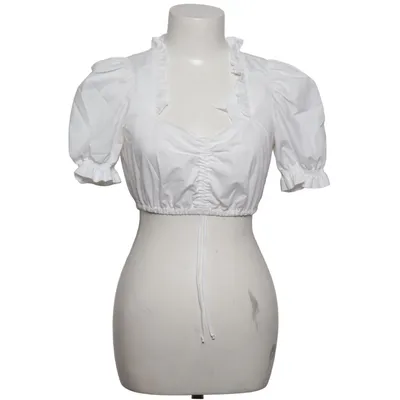 Dirndlbluse (Hvid) fra Alpin Bomuld, Polyester