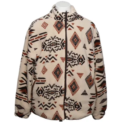 Fleecejakke (Beige, Brun, Sort) fra Manfinity Polyester