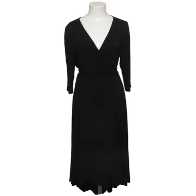Slå-om-kjole (Sort) fra Kiyonna Elastan, Viscose