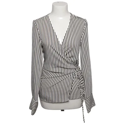 Slå-om bluse (Sort, Hvid) fra H&M Modern Classic Polyester