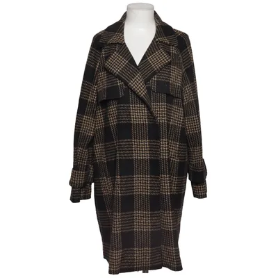 Coat (Black, Beige) from Oltre Acrylic, Cotton, Polyamide, Polyester, Wool