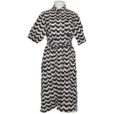 Skjortekjole (Sort, Hvid, Flerfarvet) fra Marimekko x Uniqlo Bomuld, Linned
