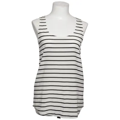 Tank Top (Black, White) from DKNY Elastane, Silk