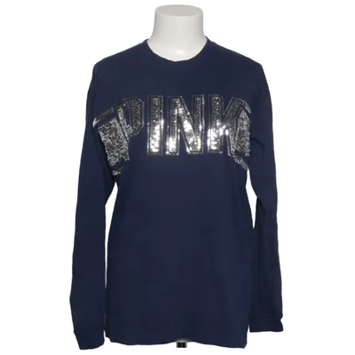 Långärmad t-shirt (Blå, Silverfärgad) från Pink Victoria's Secret Bomull