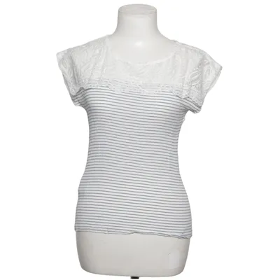 Top (Wit, Blauw) van Promod Katoen, Modal, Viscose