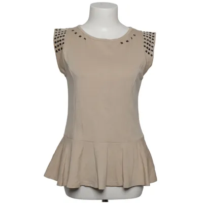 Peplum top (Beige) from Bitter Sweet Elastane, Viscose