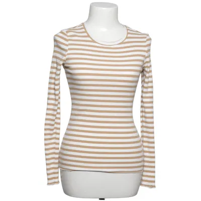 Långärmad t-shirt (Beige, Vit) från Selected Femme Bomull, Elastan