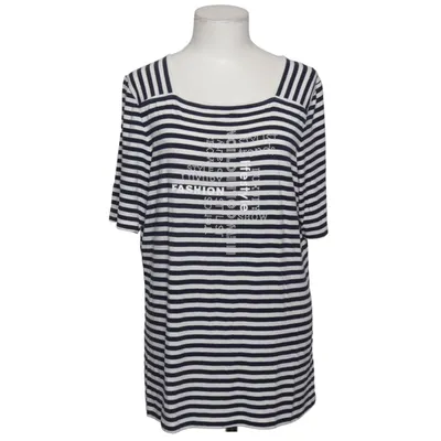 T-shirt (Blue, White) from Sani Blu Elastane, Viscose