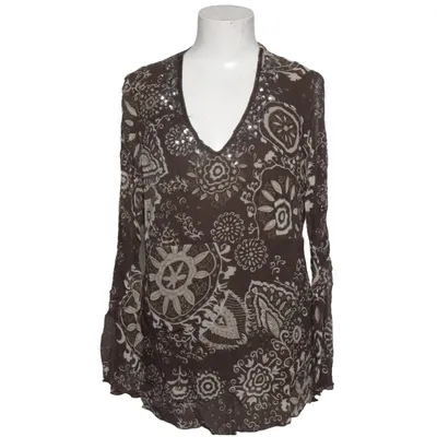 Blouse (Brown, White) from Emilia Lay Silk