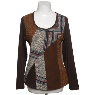 Langærmet t-shirt (Brun, Flerfarvet) fra Natura Elastan, Polyester