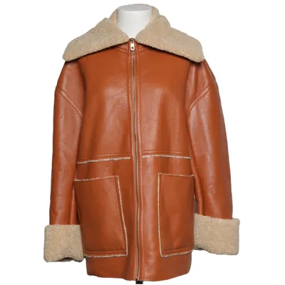 Shearlingjakke (Brun, Beige) fra Nanushka