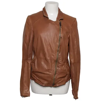 Bikerjack (Bruin) van Muubaa Katoen, Leer, Polyester