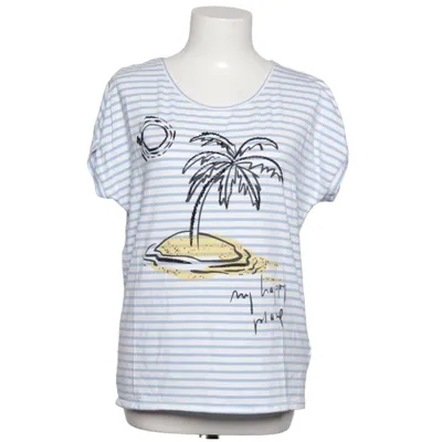 T-shirt (Blå, Vit, Flerfärgad) från Oui Bomull, Elastan, Modal