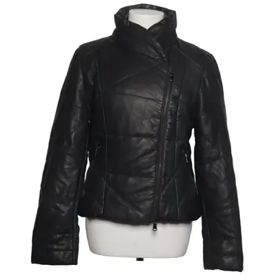 Läderjacka (Svart) från ESPRIT Collection Skinn, Polyester