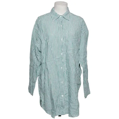 Skjorte (Grøn, Hvid) fra H&M Bomuld, Linned
