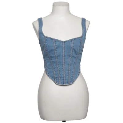 Crop top (Blå) från Bardot Bomull, Elastan, Polyester