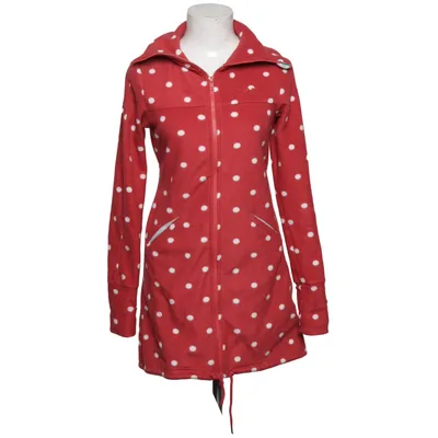 Fleece jacket (Red, White) from Småfolk Cotton, Elastane, Polyester