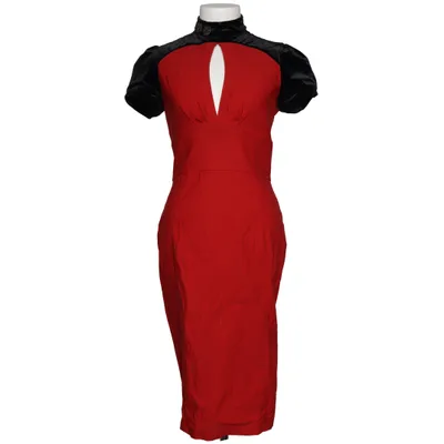 Robe (Rouge, Noir) de Pinup Couture Élasthane, Polyamide, Viscose