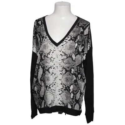 Bluse (Sort, Hvid) fra Single Elastan, Polyester, Viscose