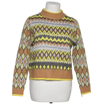 Tröja (Brun, Gul, Grå) från Zara Knit Akryl, Elastan, Metallfiber, Polyamid, Polyester