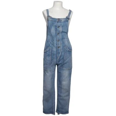 Salopette (Bleu) de Denim Coton, Élasthane, Polyester