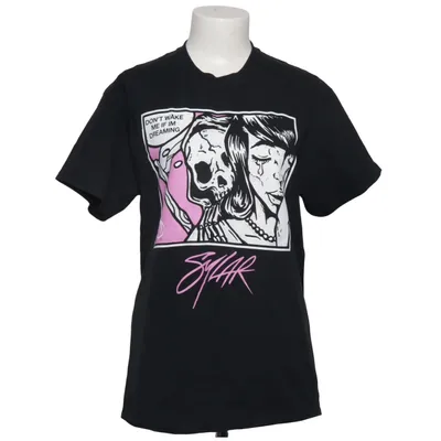 T-shirt (Sort, Lilla, Hvid) fra Gildan Bomuld