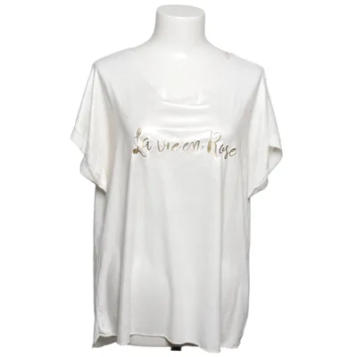 T-shirt (Wit, Goud) van New Collection Italy Elastaan, Viscose