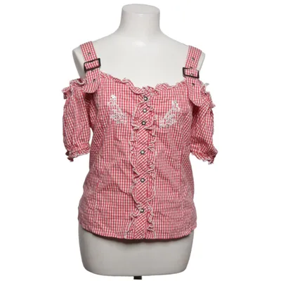 Dirndlbluse (Rot, Weiß) von Brandl Tracht Baumwolle, Elasthan, Polyamid