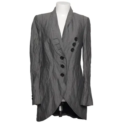 Blazer (Gray) from Anna Cotton, Metallic fiber, Viscose, Wool