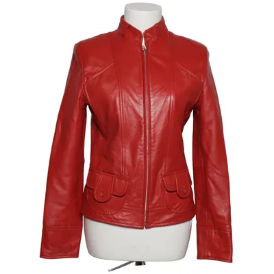 Leren jack (Rood) van Mango Leer, Polyester