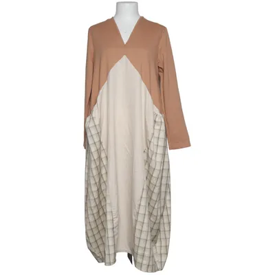 Dress (Beige, Multicolored) from Varco Auspicius Cotton, Elastane, Polyester, Viscose