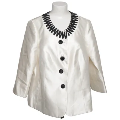 Blazer (Blanc, Noir) de Kasper Acétate, Polyester