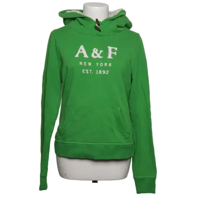 Hættetrøje (Grøn) fra Abercrombie & Fitch Bomuld, Kunstpels, Polyester