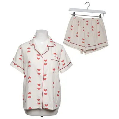 Pyjamasz (Hvid, Rød) fra Shein Elastan, Polyester