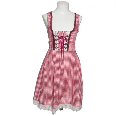 Dirndl (Röd, Vit) från Golden-Trachten Bomull, Polyester